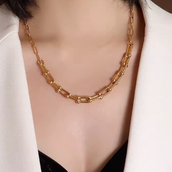 Gold Link STAINLESS STEEL Waterproof Necklace - Picture 16 of 17